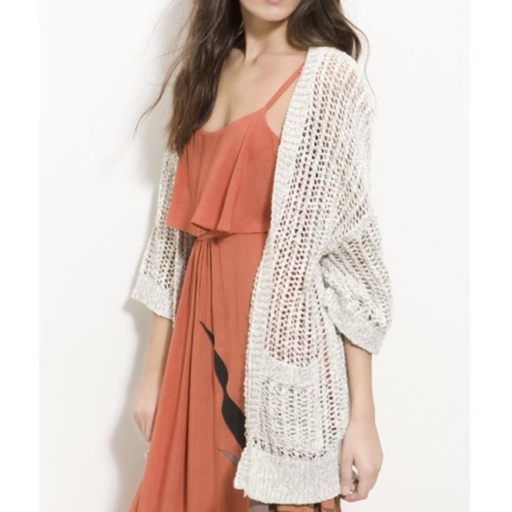 FREE PEOPLE Gone Fishing Open Knit Cardigan